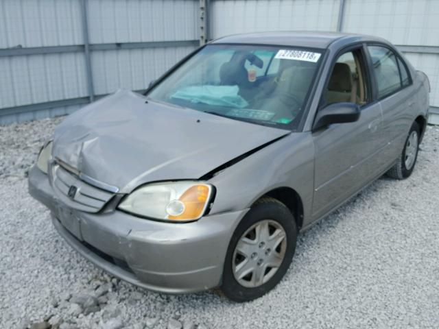 1HGES16563L028561 - 2003 HONDA CIVIC LX TAN photo 2