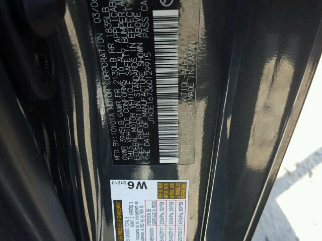 JTKDE167360129915 - 2006 TOYOTA SCION TC 石墨色 照片 10