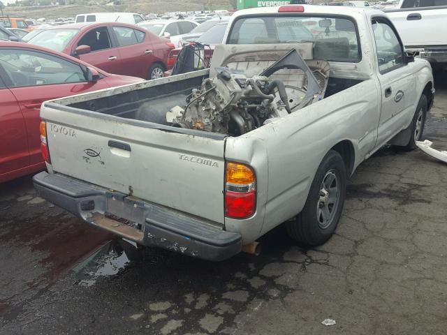 5TENL42N13Z294381 - 2003 TOYOTA TACOMA SILVER photo 4