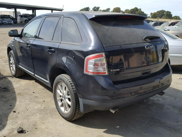 2FMDK38C49BA72824 - 2009 FORD EDGE SEL BLUE photo 3