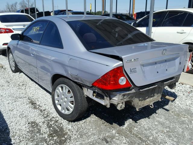 1HGEM22584L035387 - 2004 HONDA CIVIC LX SILVER photo 3