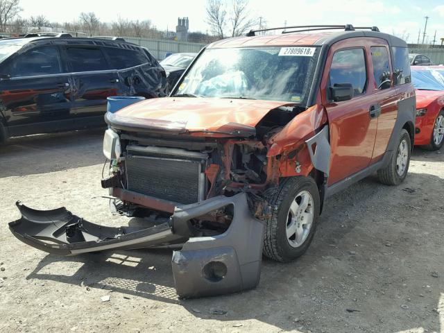 5J6YH28533L006282 - 2003 HONDA ELEMENT EX ORANGE photo 2