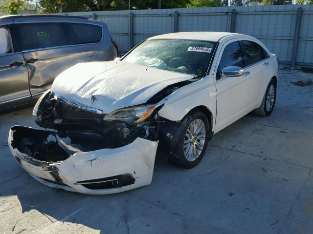 1C3BC2FB7BN500848 - 2011 CHRYSLER 200 LIMITE WHITE photo 2