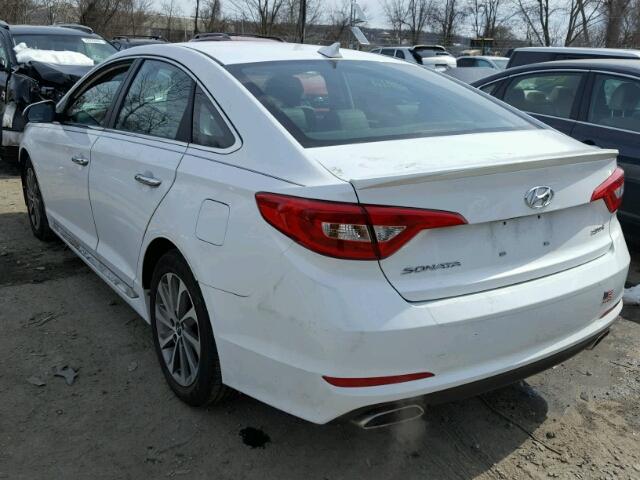 5NPE34AF9FH212737 - 2015 HYUNDAI SONATA SPO WHITE photo 3