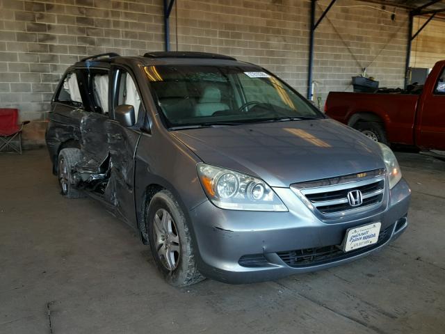 5FNRL38667B046243 - 2007 HONDA ODYSSEY EX BLUE photo 1