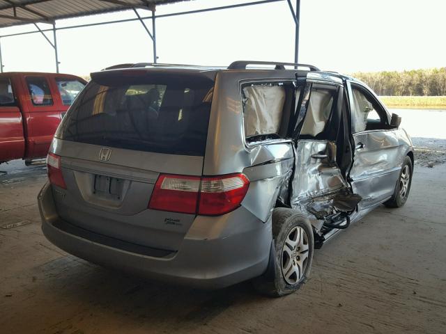 5FNRL38667B046243 - 2007 HONDA ODYSSEY EX BLUE photo 4