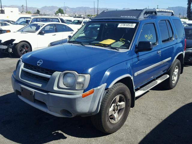 5N1ED28T74C657589 - 2004 NISSAN XTERRA XE BLUE photo 2