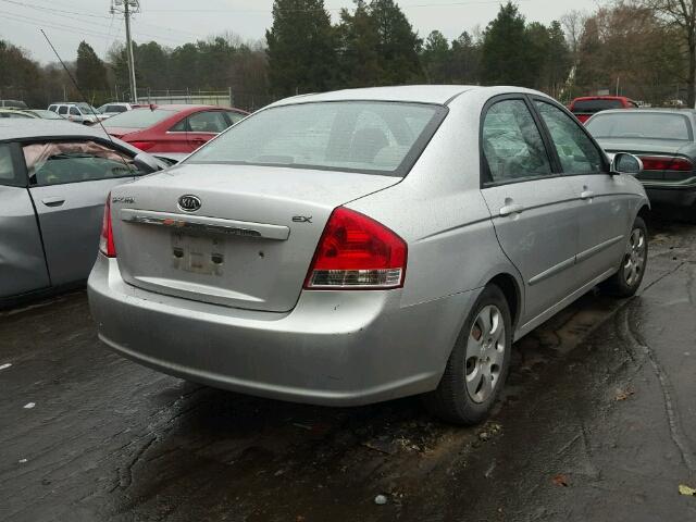 KNAFE222895663030 - 2009 KIA SPECTRA EX SILVER photo 4