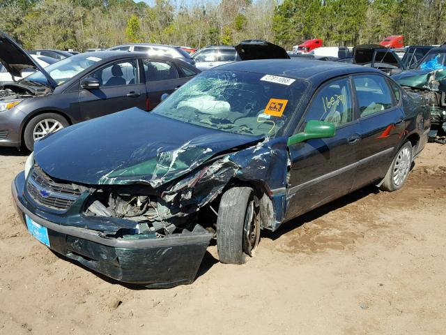 2G1WF55E829328200 - 2002 CHEVROLET IMPALA GREEN photo 2