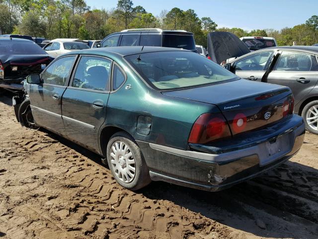 2G1WF55E829328200 - 2002 CHEVROLET IMPALA GREEN photo 3