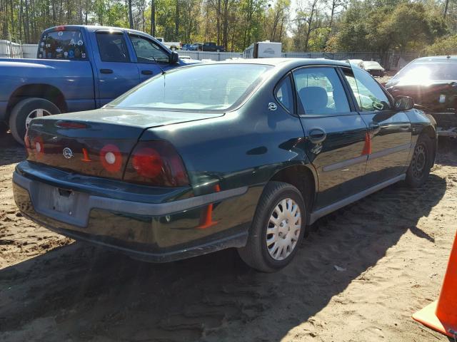 2G1WF55E829328200 - 2002 CHEVROLET IMPALA GREEN photo 4