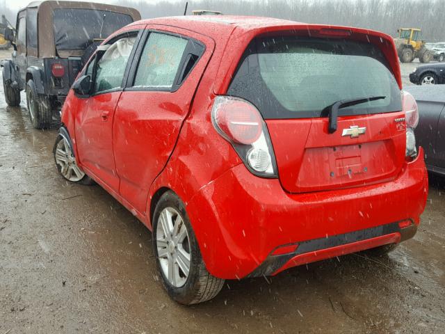 KL8CB6S90EC440529 - 2014 CHEVROLET SPARK LS RED photo 3