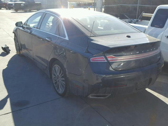 3LN6L2JK2DR818960 - 2013 LINCOLN MKZ BLACK photo 3