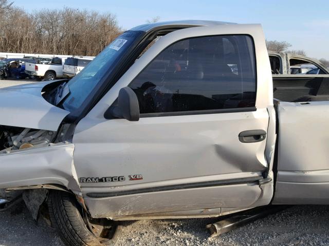 1B7HC16Y71S795096 - 2001 DODGE RAM 1500 SILVER photo 10