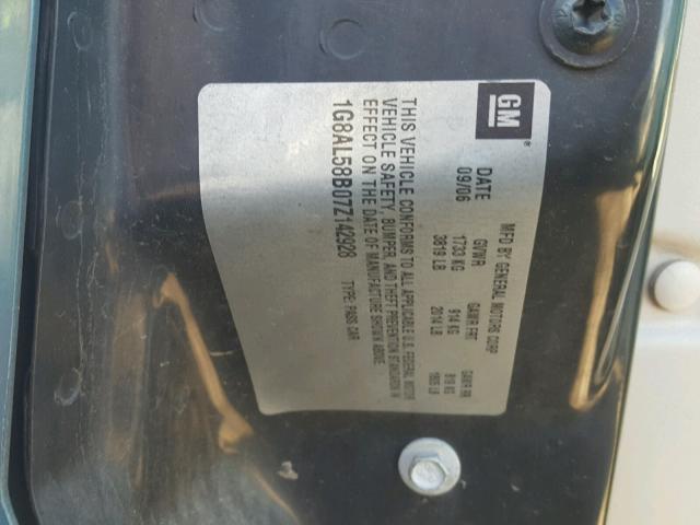 1G8AL58B07Z142928 - 2007 SATURN ION LEVEL 绿色 照片 10