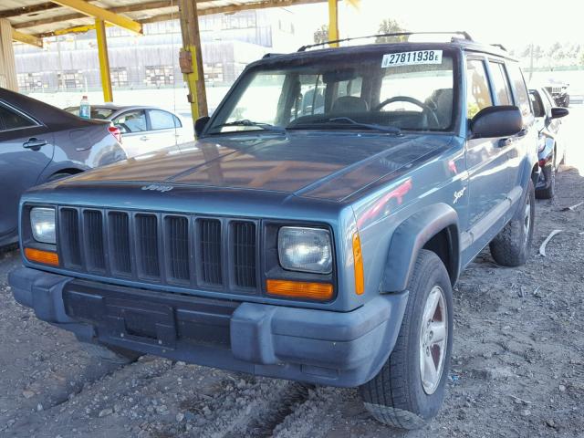 1J4FT68S1WL217715 - 1998 JEEP CHEROKEE S BLUE photo 2