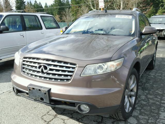 JNRBS08WX4X403492 - 2004 INFINITI FX45 BROWN photo 2