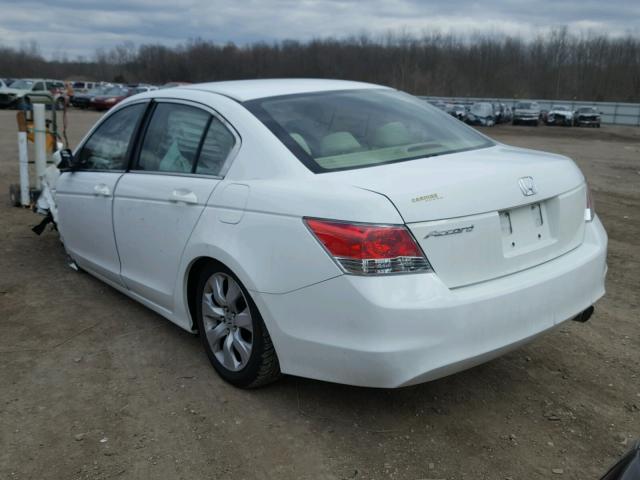 1HGCP26779A124736 - 2009 HONDA ACCORD EX WHITE photo 3