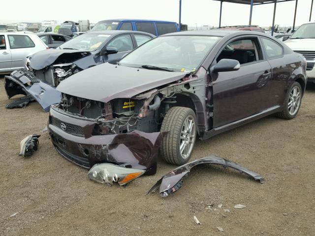 JTKDE167780253883 - 2008 TOYOTA SCION TC MAROON photo 2