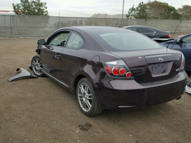 JTKDE167780253883 - 2008 TOYOTA SCION TC MAROON photo 3