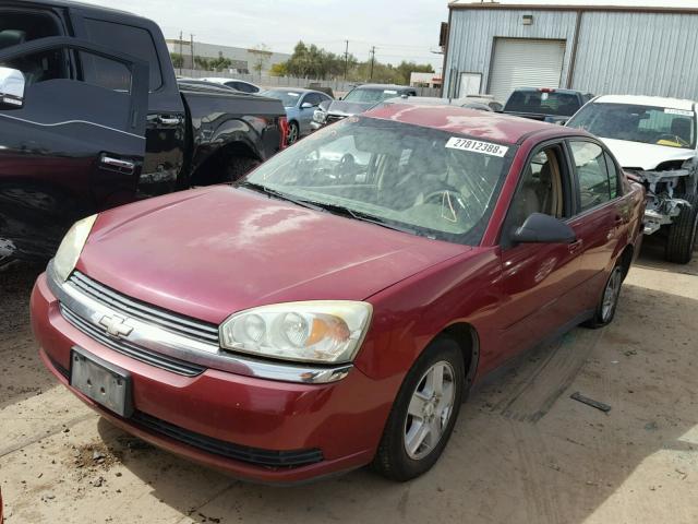 1G1ZT52845F312043 - 2005 CHEVROLET MALIBU LS RED photo 2