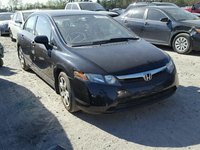 1HGFA16537L121115 - 2007 HONDA CIVIC LX BLACK photo 1