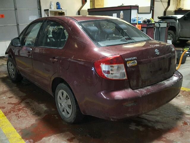 JS2YC412985103293 - 2008 SUZUKI SX4 MAROON photo 3