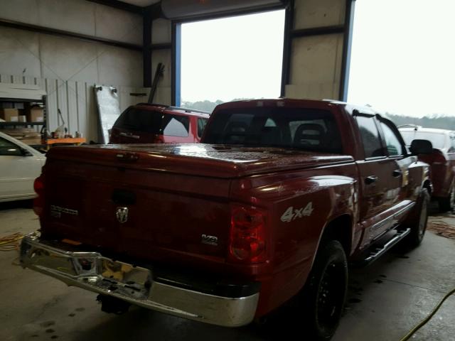 1D7HW58NX6S593271 - 2006 DODGE DAKOTA QUA BURGUNDY photo 4