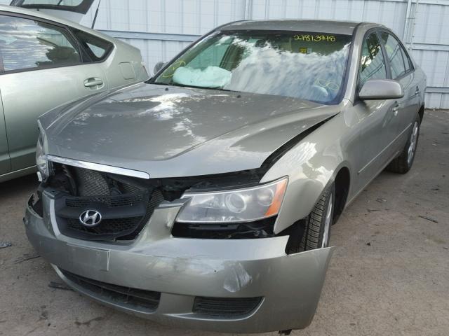 5NPET46F98H344456 - 2008 HYUNDAI SONATA GLS GREEN photo 2