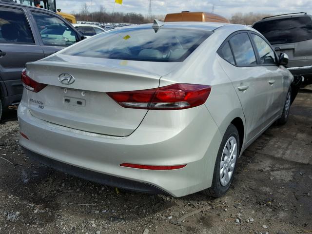 5NPD74LF8HH139487 - 2017 HYUNDAI ELANTRA SE BEIGE photo 4