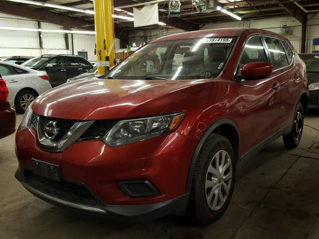 5N1AT2MV2GC736293 - 2016 NISSAN ROGUE S RED photo 2