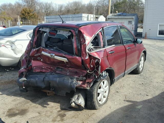 5J6RE48527L002237 - 2007 HONDA CR-V EX BURGUNDY photo 4