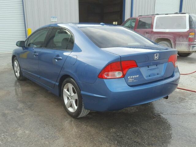 1HGFA16988L079917 - 2008 HONDA CIVIC EXL BLUE photo 3