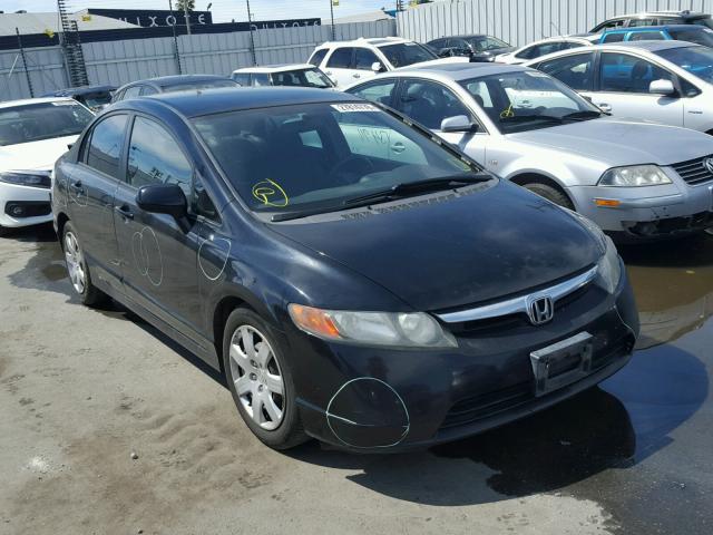 1HGFA16527L012581 - 2007 HONDA CIVIC LX BLACK photo 1