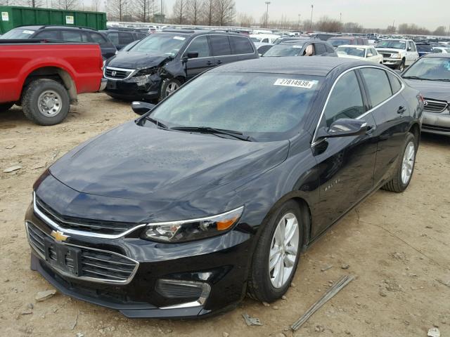 1G1ZE5ST4HF293657 - 2017 CHEVROLET MALIBU LT BLACK photo 2