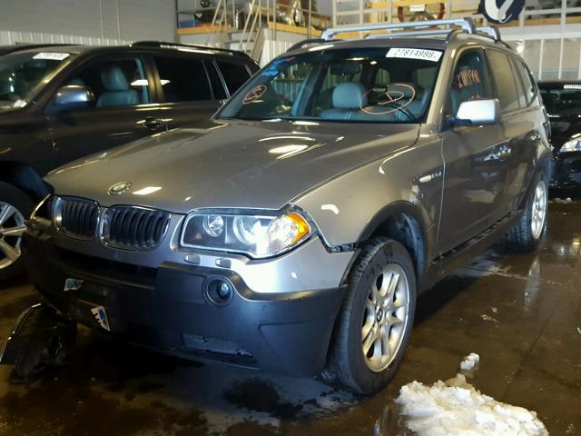 WBXPA73454WC44478 - 2004 BMW X3 2.5I GRAY photo 2