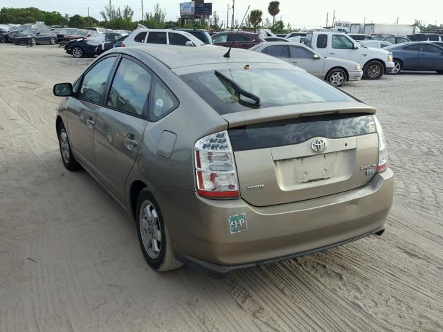 JTDKB20U967512499 - 2006 TOYOTA PRIUS BEIGE photo 3