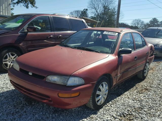 1Y1SK5268SZ098979 - 1995 GEO PRIZM BASE RED photo 2