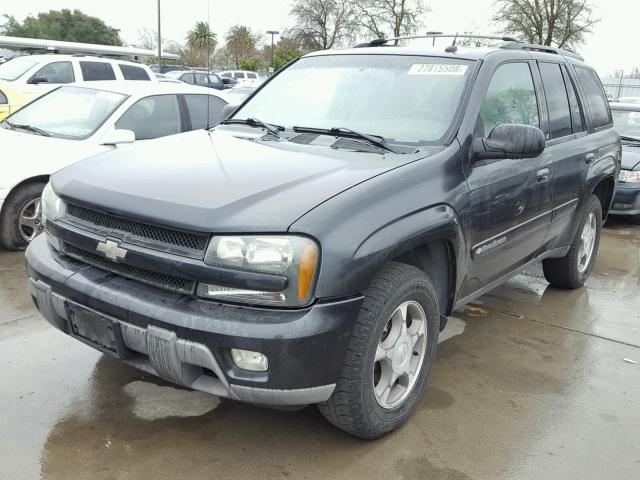 1GNDS13S542154834 - 2004 CHEVROLET TRAILBLAZE CHARCOAL photo 2