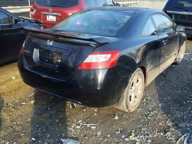 2HGFG12978H579228 - 2008 HONDA CIVIC EXL BLACK photo 4