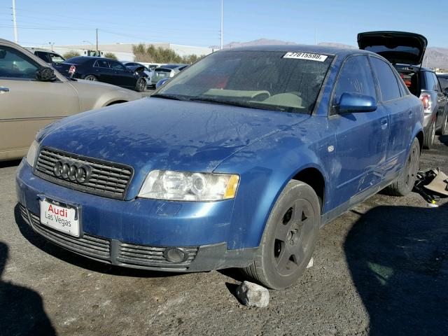 WAULC68EX2A107820 - 2002 AUDI A4 1.8T QU BLUE photo 2