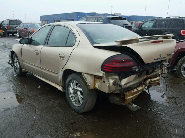 1G2NF52EX4M647230 - 2004 PONTIAC GRAND AM S GOLD photo 3