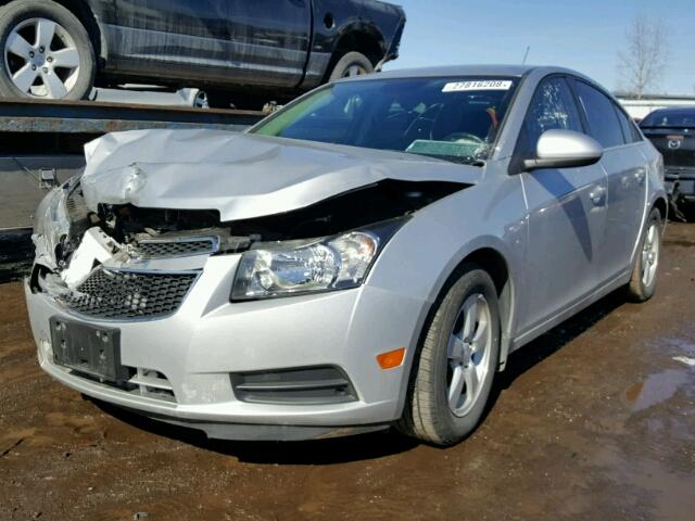 1G1PC5SB6E7238265 - 2014 CHEVROLET CRUZE LT SILVER photo 2