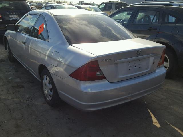 1HGEM21511L048043 - 2001 HONDA CIVIC LX SILVER photo 3