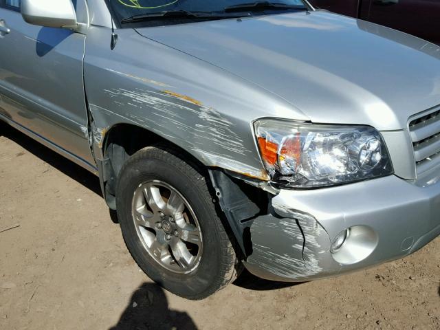 JTEEP21A150096423 - 2005 TOYOTA HIGHLANDER SILVER photo 9