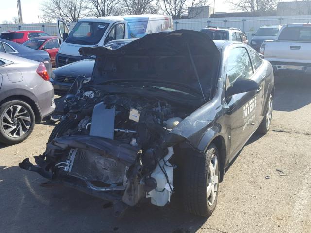 1G1AK15F977178551 - 2007 CHEVROLET COBALT LS BLACK photo 2