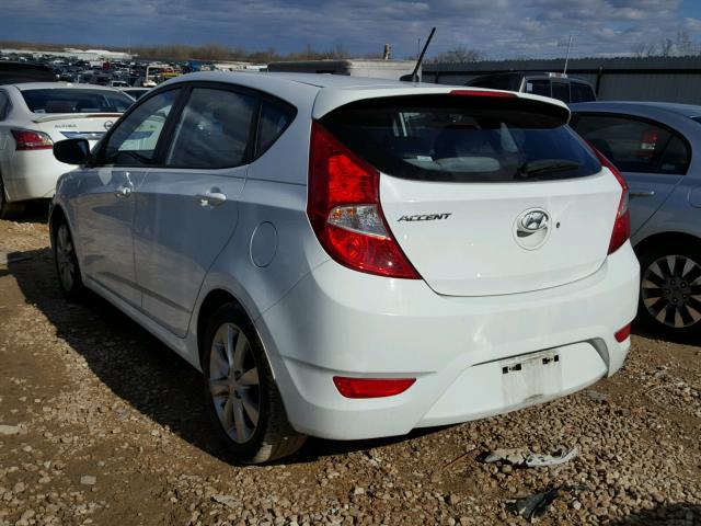 KMHCU5AE1DU118304 - 2013 HYUNDAI ACCENT GLS WHITE photo 3