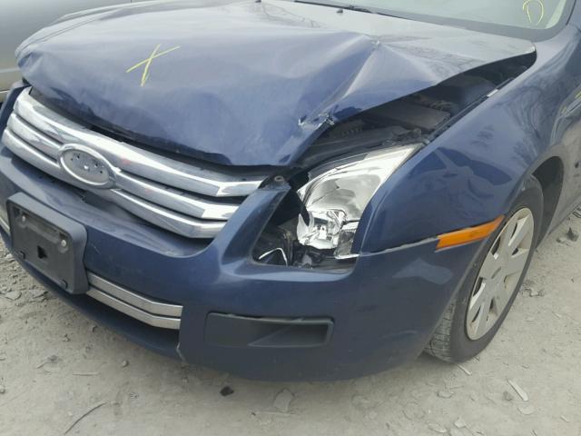 3FAHP06Z67R199303 - 2007 FORD FUSION S BLUE photo 9