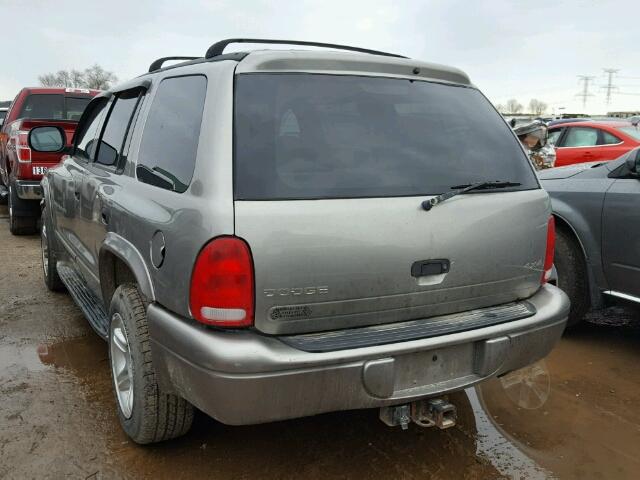 1B4HS28Z9YF299120 - 2000 DODGE DURANGO SILVER photo 3