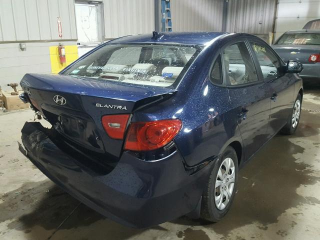 KMHDU46D79U806717 - 2009 HYUNDAI ELANTRA GL BLUE photo 4